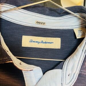 Tommy Bahama Navy and Light Blue Polo